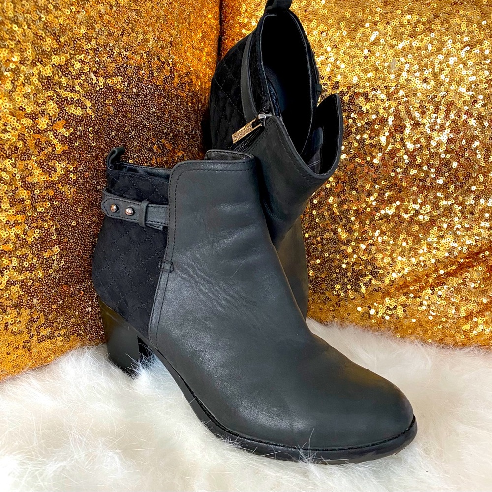 Black leather Sperry Ambrose booties 9.5